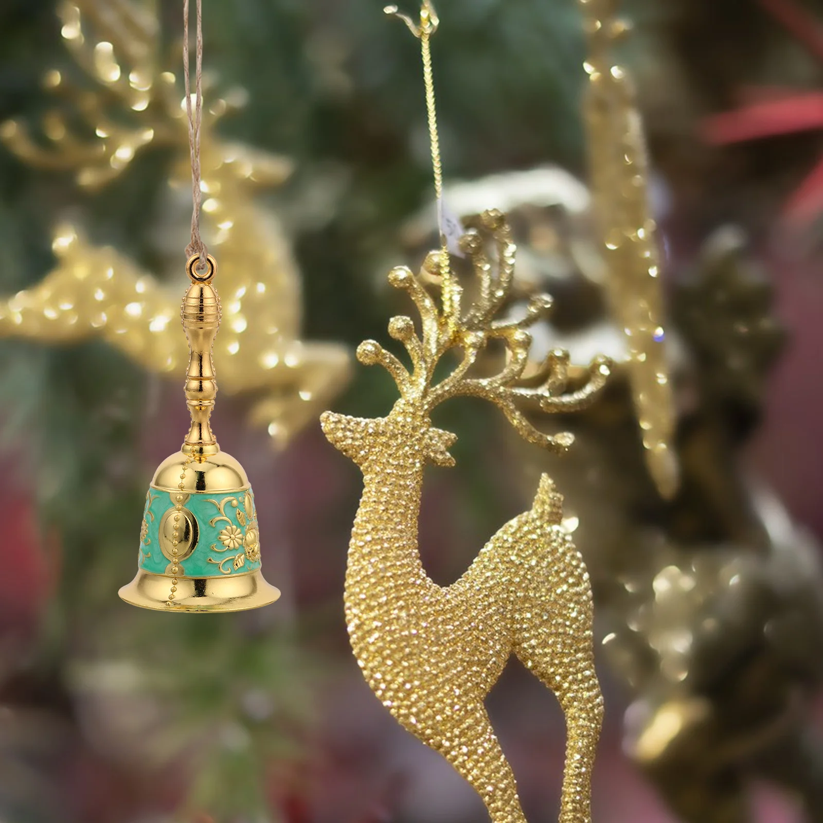 Vintage Hand Bell Metal Retro Design Clear Loud Sound for Classroom Restaurant Home Service Dinner Call Senior Use Prayer Bell