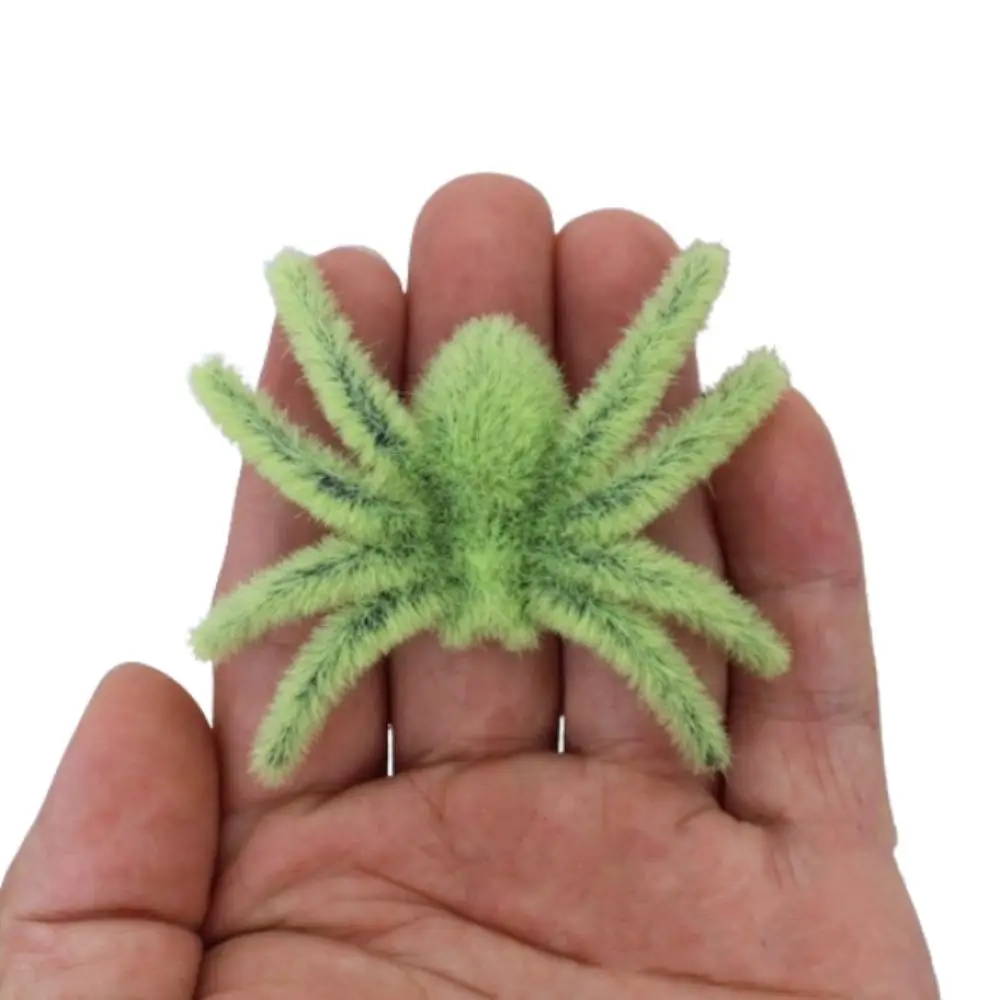 

Funny Halloween Plush Spider Realistic Cartoon Flocking Black Spider 3D Artificial Spider Bar Party Decoration
