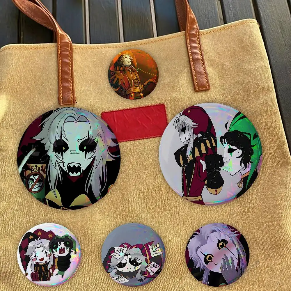 

F-Freak P-Pierrots C-Circus Badges Personalized Handmade Round Brooches Pins Accessory 25mm 75mm 44mm 58mm 32mm