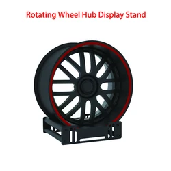 Car Wheel Hub Rotating Display Stand 360° Rotating Wheel Hub Display Stand Adjustable Size Wheel Hub Steel Ring Display Stand