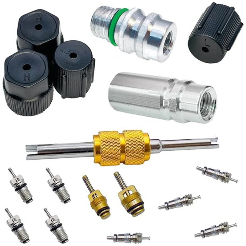 

Air Conditioner Service Tool Valves Cores Assortment Valves Remover Air Conditioner Repair Accessory for R12 Dropship