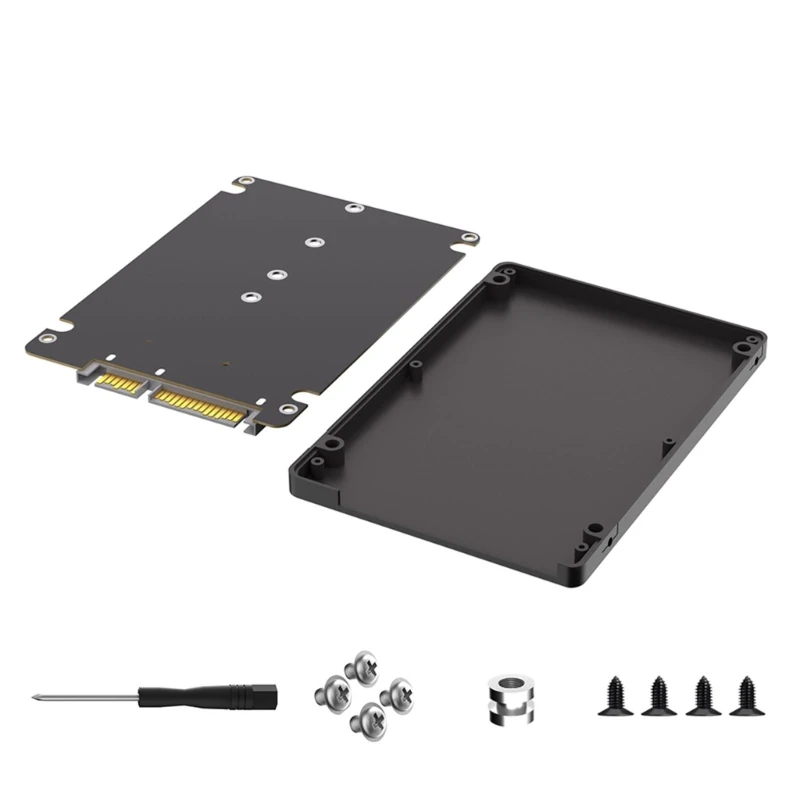 M.2 NGFF to SATA3.0 Hard Converters Enclosure with Black Plastic Protections 24BB