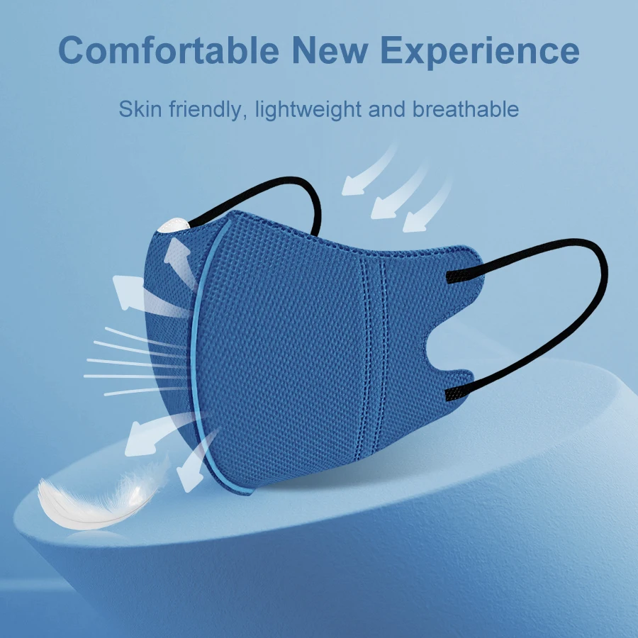 KN95 Mask Adult Repeated use Mouth Mask Printing 3d Face FFP2 Masks Morandi Color Elegant Lady Face Masque FFP2 Mask