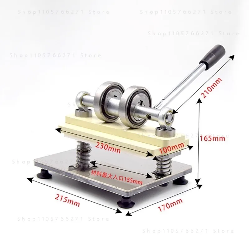 Double Wheel Hand Leather Cutting Machine Photo Paper PVC/EVA Sheet Cutter DIY Leather Die Cutting Machine Punching Manual Press
