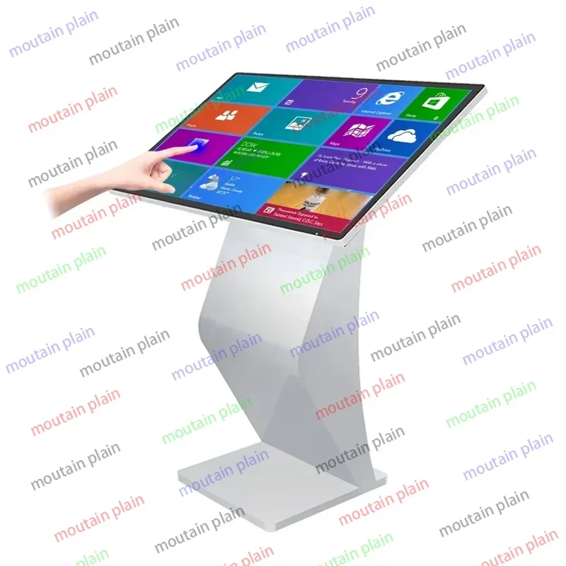 Voor Hotel/Lobby/Bank 32 "Android/ Win Vloer Stand Display Lcd Alles In Een Interactieve Touchscreen Informatie Kiosk