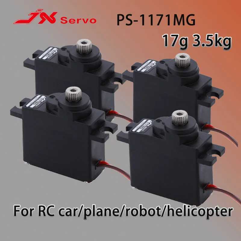 JX Servo PS-1171MG 17g 3,5 kg Torque Metal Gear Servo de núcleo analógico para RC coche avión Robot RC juguetes Buggy camión sobre orugas