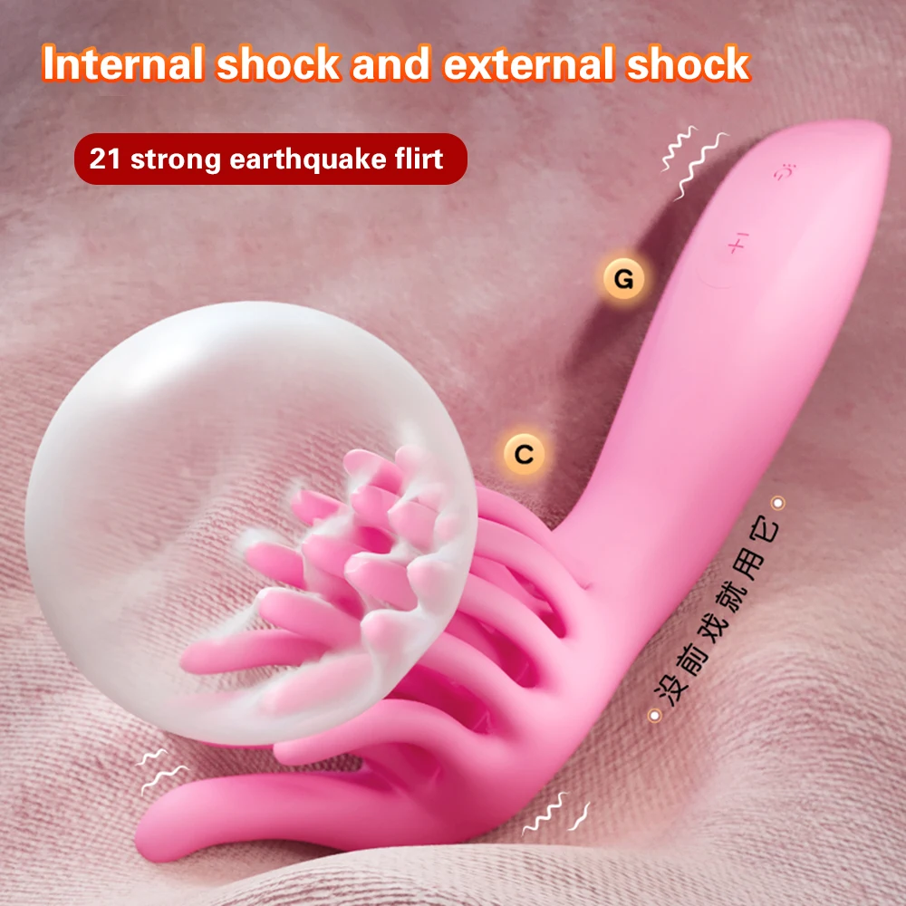 Powerful G Spot Finger Dildo Vibrator for Women Nipple Clitoris Stimulator Fast Orgasm Adults Goods Sex Toys for Beginners