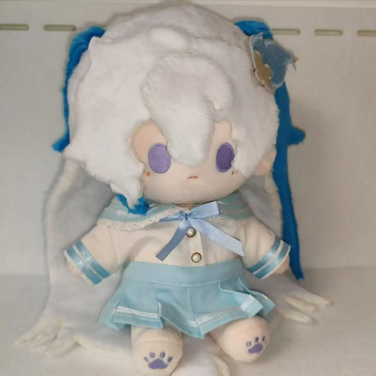 

20 см аниме Genshin Impact Neuvillette плюшевая кукла тело косплей мультфильм платье плюшевые игрушки фигурки Рождественский подарок