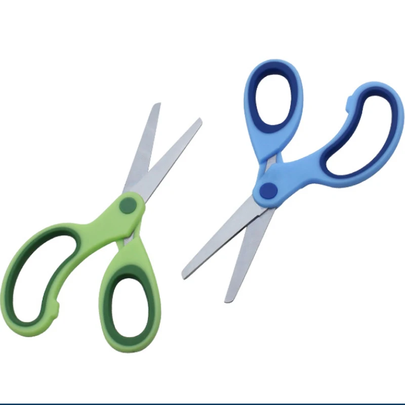 Left-handed Scissors Student Stainless Steel Colorful Cute Scissors Children's Small Scissors Simple Safety Office Scissors
