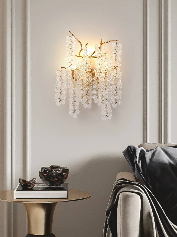 luminaria de parede de cabeceira de cristal iluminacao moderna led branch iluminacao para o quarto principal sala de estar parede de fundo lampada decorativa 01