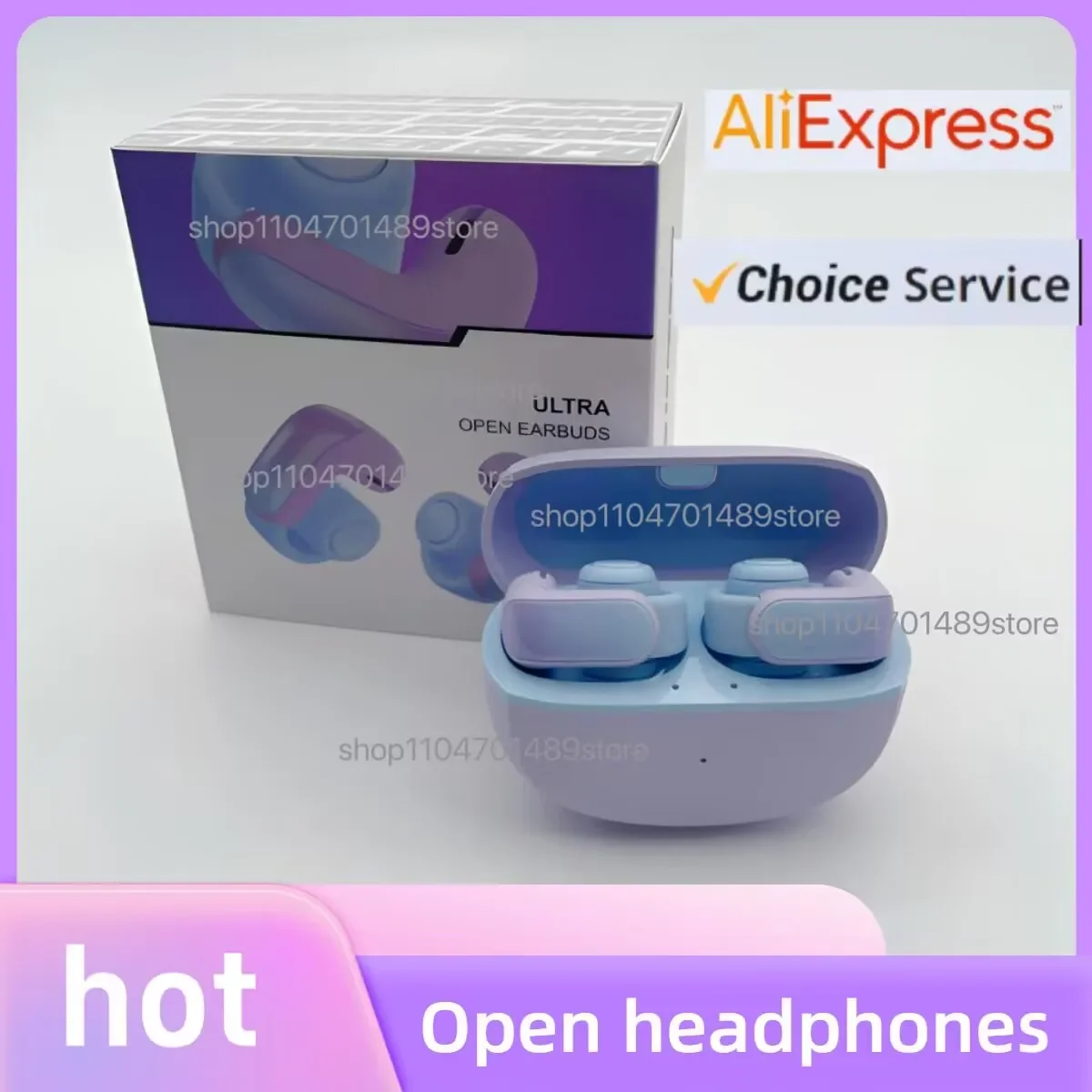 

New V12 Earphones Wireless Bluetooth 5.3 Open Headsets HiFi Stereo Sport Earbuds HD Mic Call Ear Clip Headphones for BOSE Ultra