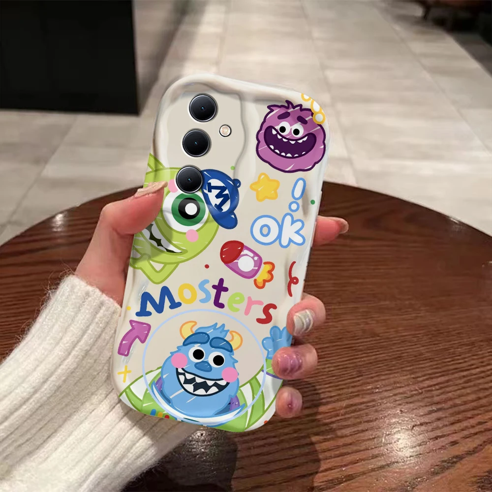 M-monsters Inc 3D Wave Case For Samsung A73 A72 A71 A55 A54 A53 A35 A34 A33 A25 A24 A23 A15 A14 A13 A05 A04 A03 4G 5G Cover