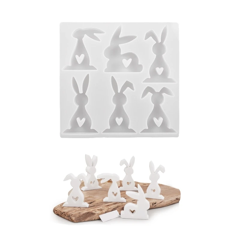 

Silicone Rabbit Molds Crafting Molds Unique Ornament Moulds for Easter