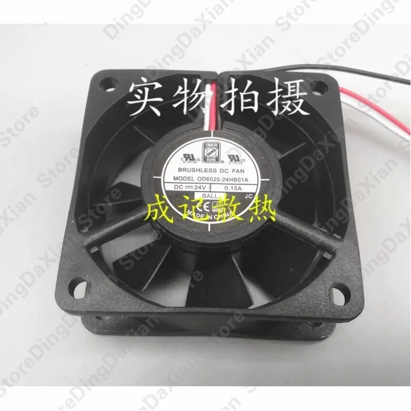 

D+FOR ORION FAN OD6025-24HB01A DC24V 0.15A 60*25MM 3-Wire Cooling Fan 1PCS