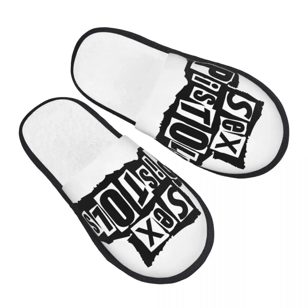 Custom Sex Pistols Guest Slippers for Bathroom Women Heavy Rock Band House Slipper