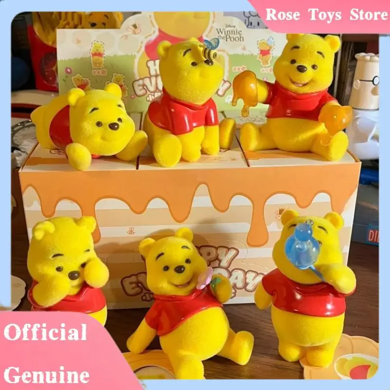 

Подлинная винни-Пух, счастливая повседневная серия, слепая коробка, милые модные игрушки, украшение для рабочего стола, Винни-Пух, загадочная коробка, подарки