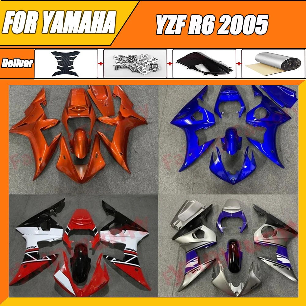 

Motorcycle full Fairing kit fit for yamaha YZF R6 2005 YZF-R6 2005 model bodywork body ABS Plastics fairings kits zxmt