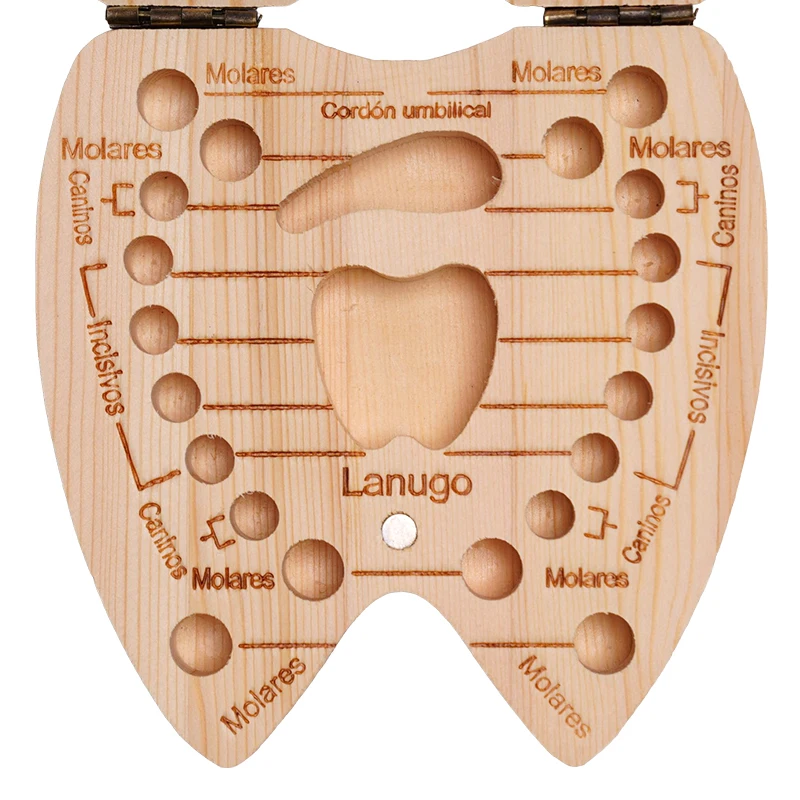 

1pc Baby tooth box, tooth collection box, tooth storage box, souvenir box, home creative wooden baby tooth box