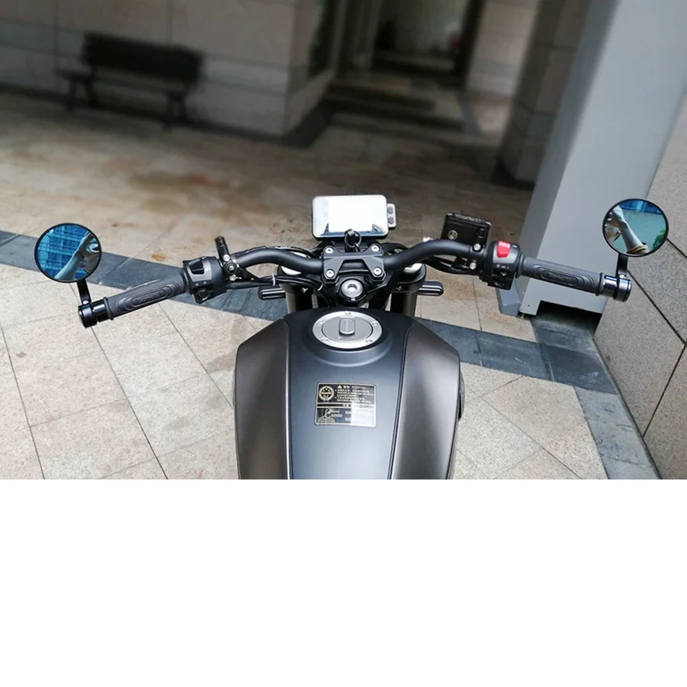 handlebar rearview mirror For Honda CBF190TR CB190SS blue glass anti glare handlebar mirror large field of view reflector