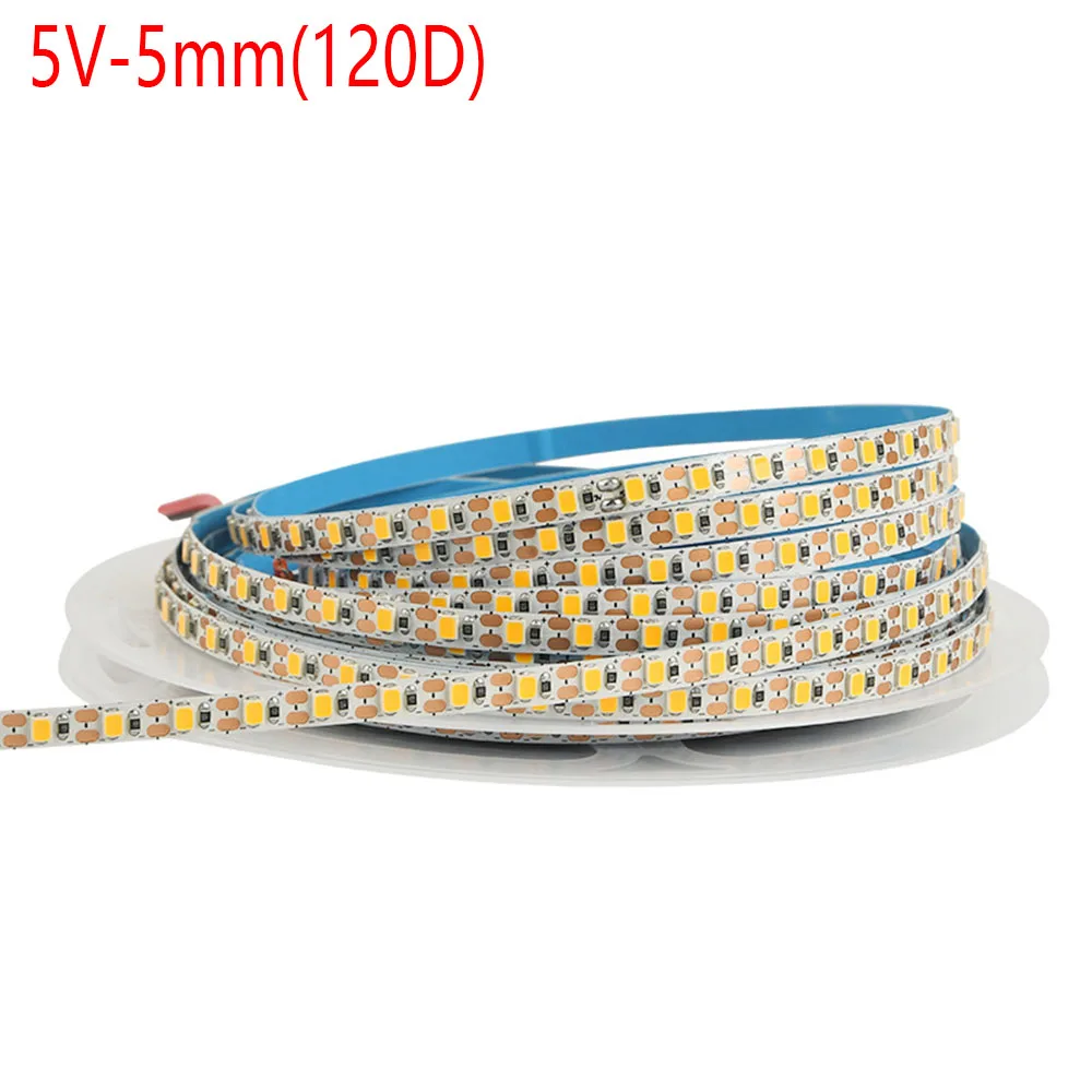 شريط إضاءة LED بجهد 5 فولت 2835 120LED/م 240LED/م غير مقاوم للماء شريط LED مرن للزينة الداخلية في عيد الهالوين