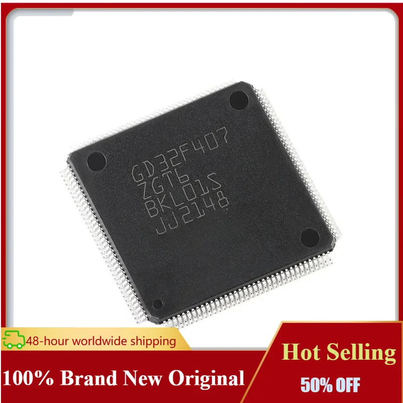 1PCS  New Original GD32F407ZGT6 LQFP-144 ARM Cortex-M4 32-bit Microcontroller MCU Chip