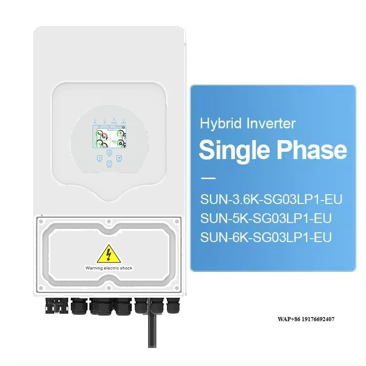 

Hybrid Inverter SUN-6K-SG03LP1-EU Single Phase LV 5KW 6KW Hybrid Inverter With Deye Battery for Solar Power System