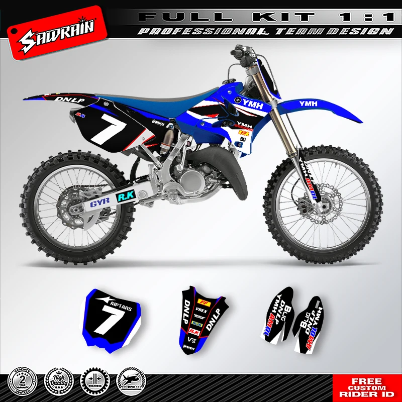 

Наклейка на мотоцикл Sawrain, набор наклеек с графикой команды для YAMAHA YZ125-250 2002 2003 2004 2005 2006-2014 002