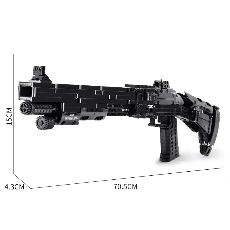 14003 1061Pcs Bricks Gun Series M4 Shotgun Building Block Desktop Decoration Collection Puzzle Assembly Toy For Boys Kids Adult