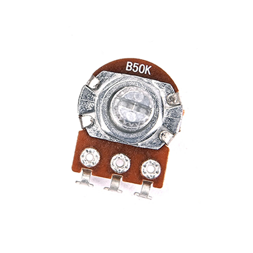 

10pcs B50K Full Size Audio Potentiometers Long Knurled Split Shaft Bass Guitar Replacement Parts Linear Digital Control B50 Kohm