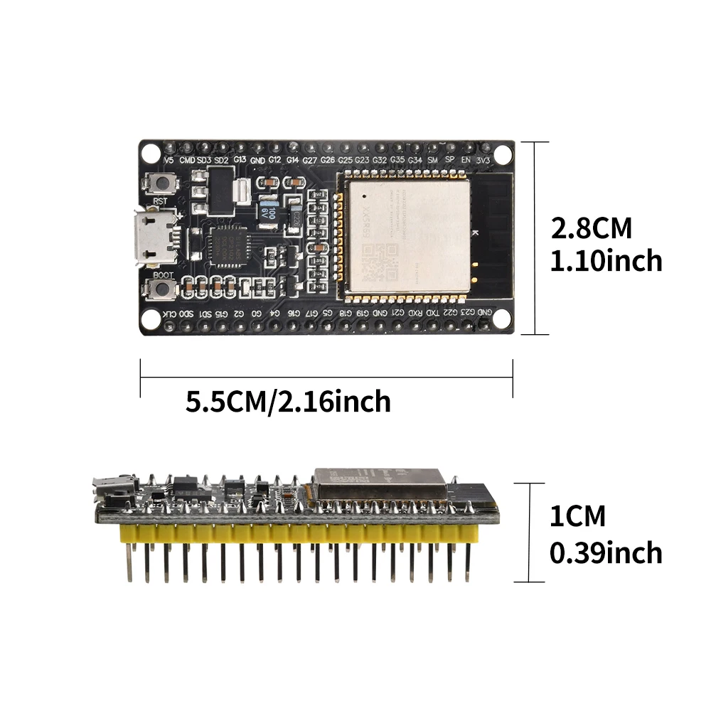 ESP32 ESP-32 WIFI Bluetooth-compatible Development Board Dual Core CPU CP2102 Ultra-Low Power ESP32S Micro USB for Arduino