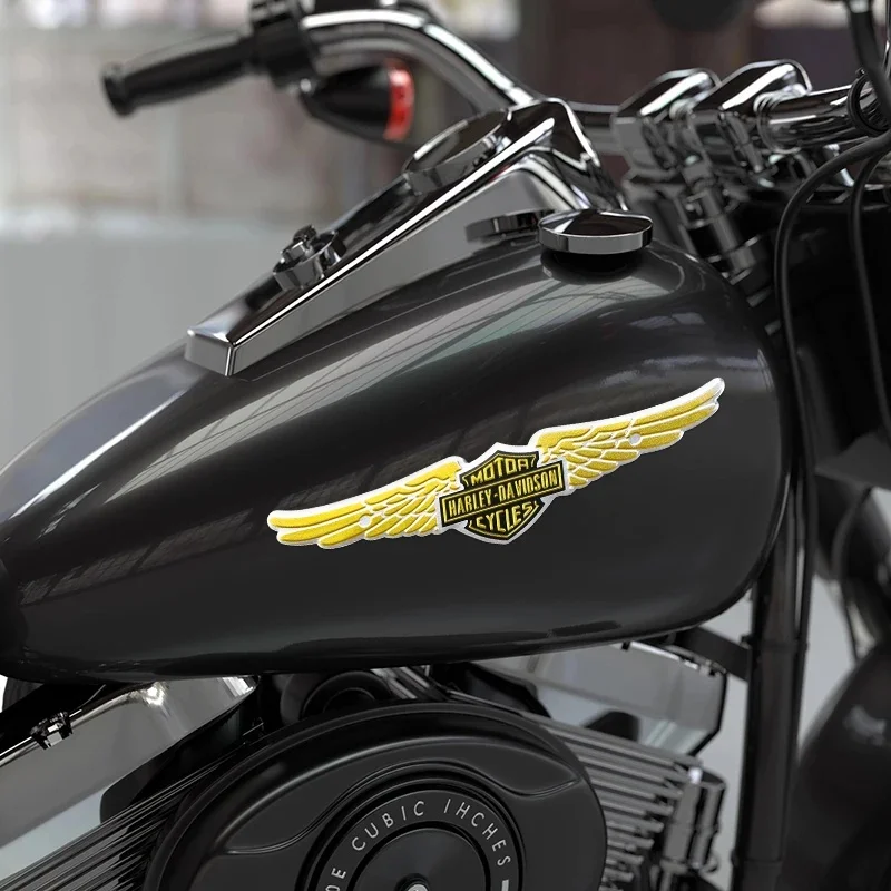 For Harley Davidson Winged Logo Vinyl Decal 3D Stickers Motorcycle Tank Helmet Motorcycle Accessories view 3