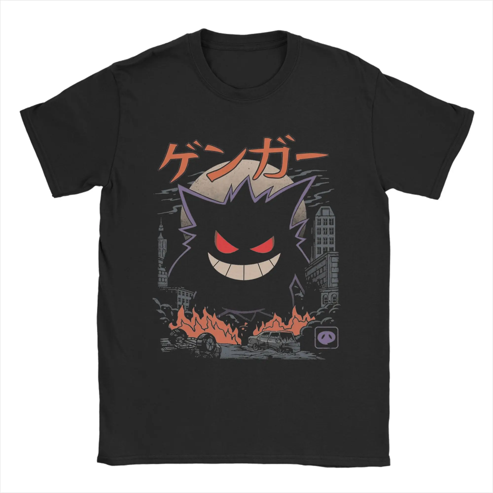 Men Gengar Kaiju Japan Style P-Pokemon T Shirt  Cotton Tops Fashion Short Sleeve Round Collar Tee Shirt Unique T-Shirt
