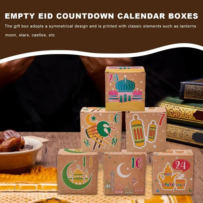 Eid Advent Calendars For Kids 30 Day Eid Themed Number Boxes Eid Countdown Box Eid Calendar Block Set Eid Candy Boxes For Mother