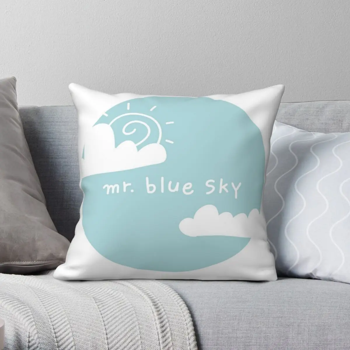 Electric Light Orchestra Mr. Blue Sky Pillowcase Polyester Linen Velvet Printed Zip Decor Pillow Case Room Cushion Cover