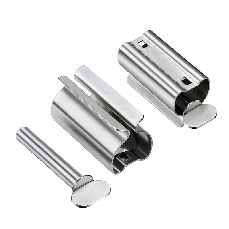 Stainless Steel Toothpaste Squeezer Tube Roller Wringer Roller Rotate Dispenser for Ointments Cosmetics Bathroom Accessories