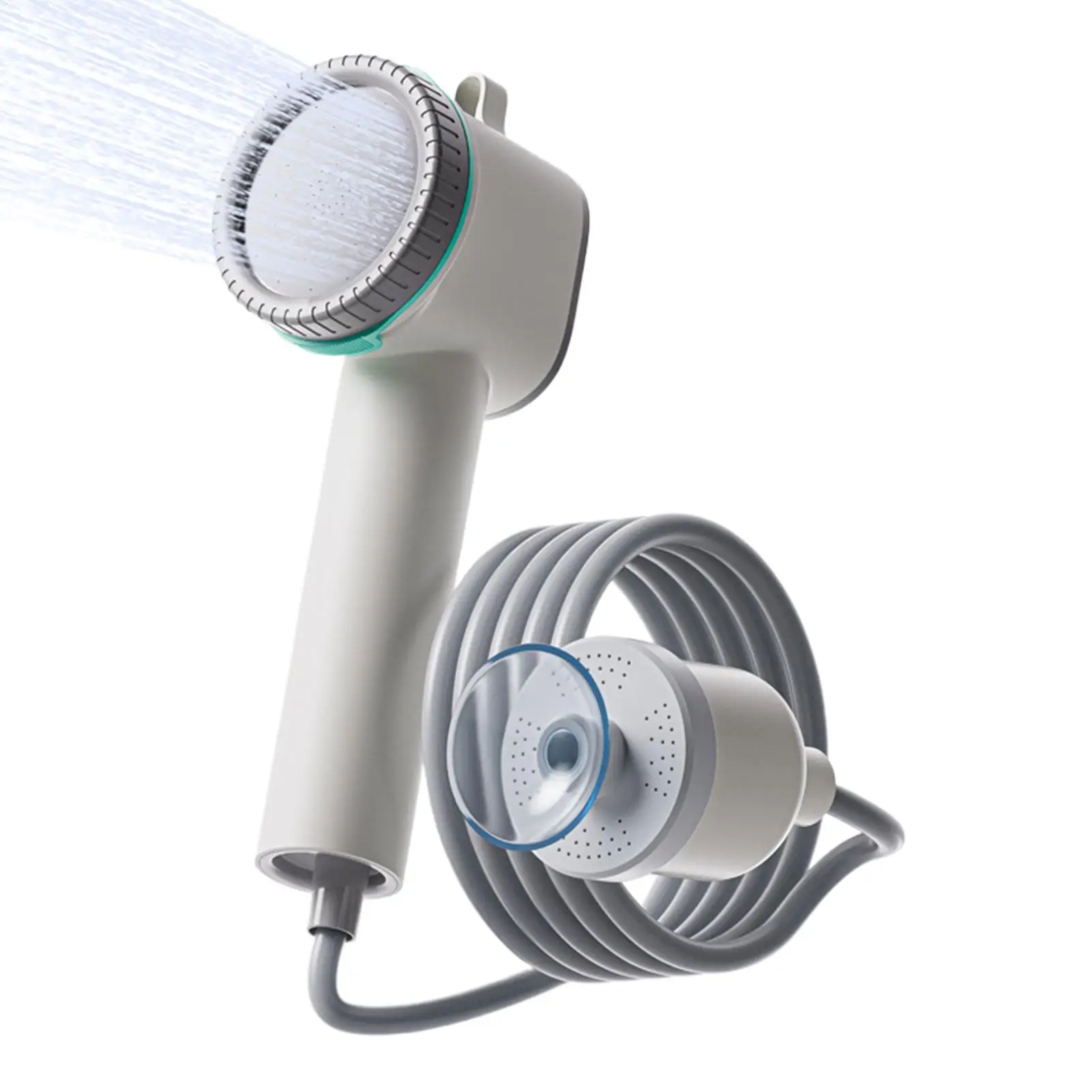 2 Modes Portable Electric Outdoor Camping Shower With Suction Cup Rechargeable Travel Bath Sprayer For RV Camping Beach Garden