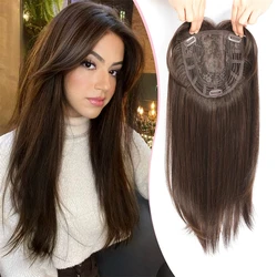 Forlisee Haar deckel für Frauen 13 ''striaght Topper Haar mit Pony für dünner werdendes Haar synthetische Haar teile Pony Haar verlängerung