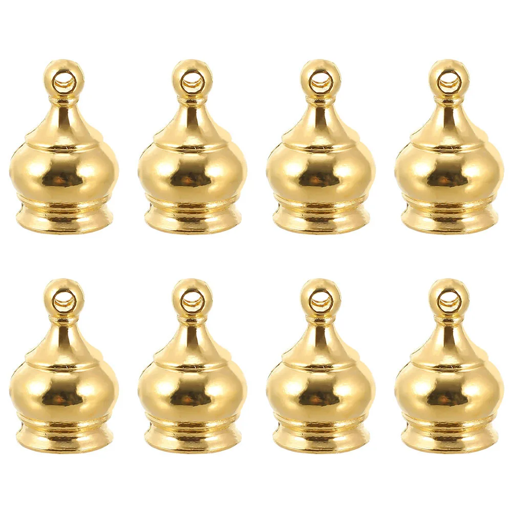 

8pcs Finial Cap Knob Brass Decorative Screw Topper Lamp Shade Replacement Sturdy Durable Easy Install Artistic Design Vintage