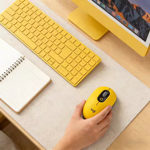 Logitech M350 POP Wireless Mouse Bluetooth 2.4G Dual Mode Silent Click Slim Portable 24-Month Battery for Laptop PC Mac Office