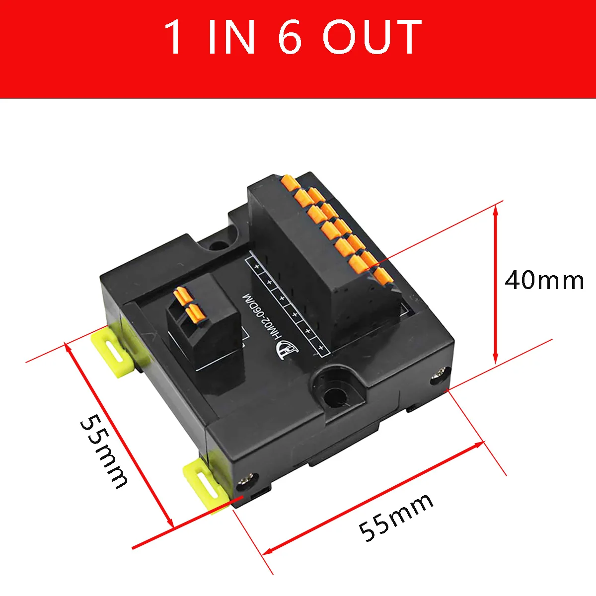 1-in Multi-out Terminal Block Module Spring-Loaded Push-In Power Splitter DIN Rail-Mounted Wiring Box image 3
