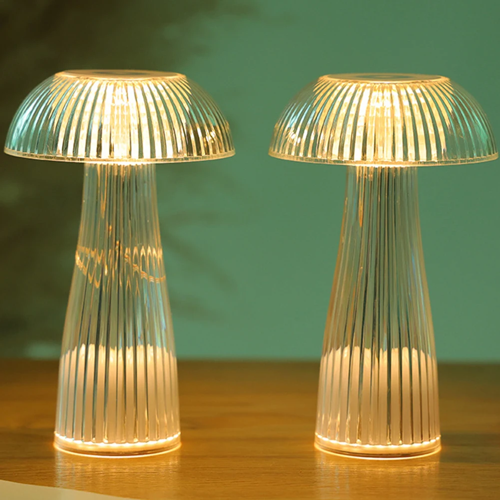 Creative Jellyfish Table Lamp Warm Light Romantic Mushroom Night Lamp Eye-Protective USB Charging Gift for Friends