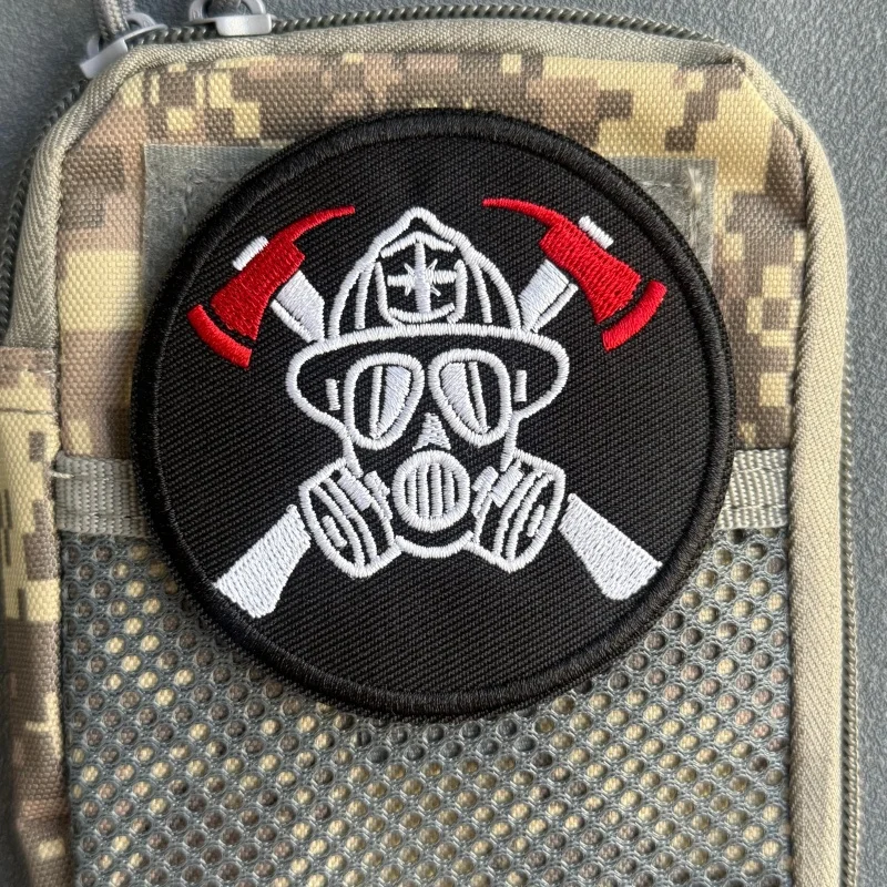 Parche táctico Bombero bordado Velcro para mochila y ropa - imagen 2