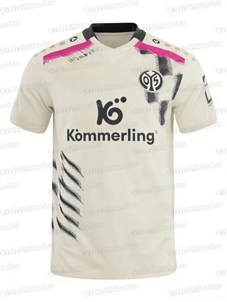 2026 Mainz 05 Auswärts-Fußballtrikot Kurzarm Atmungsaktiv Weich Fan-Version Match-Trainings-Fußballshirt T-Shirt Familien-Set – Detail 4