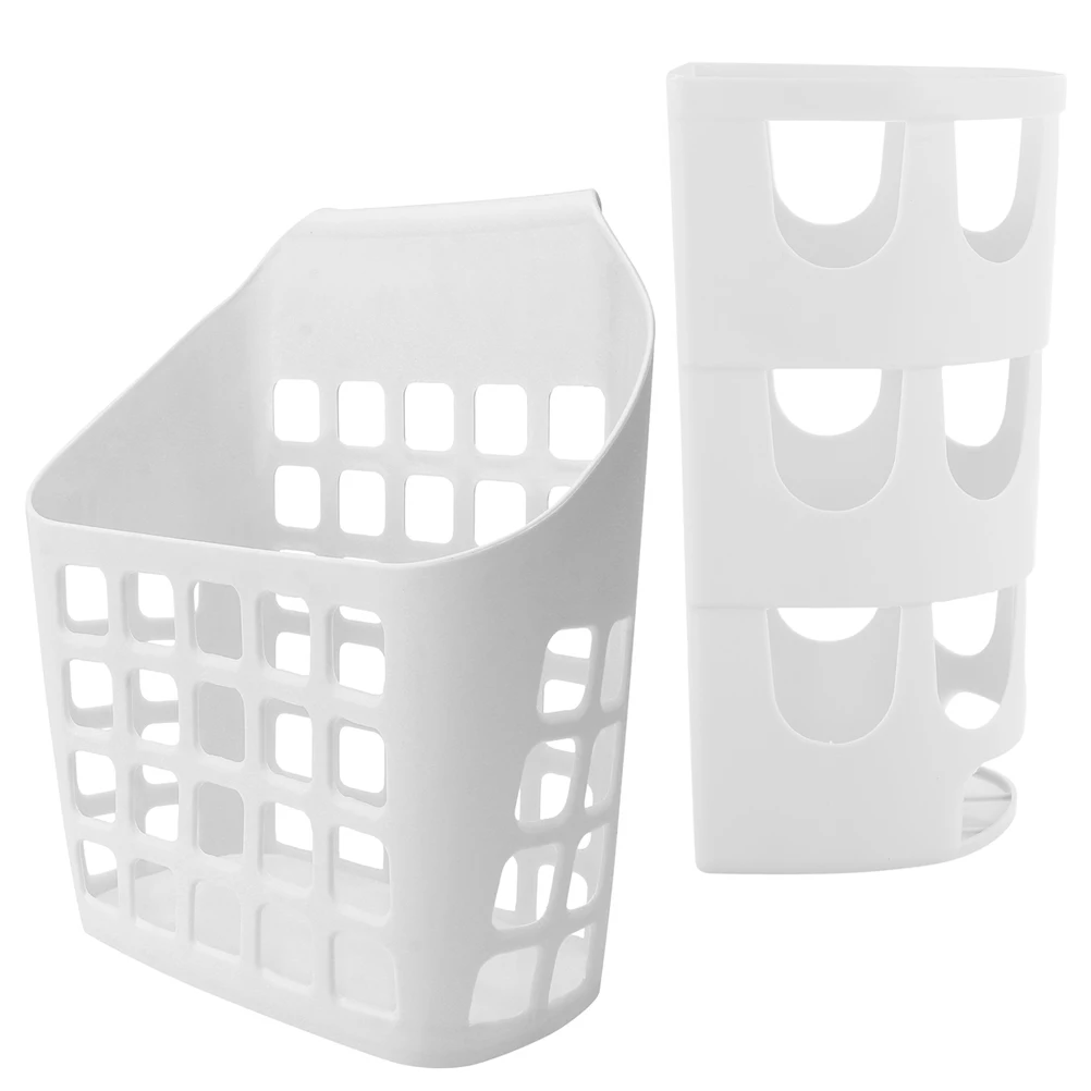 

2pcs Feeder Small Large Size Waste Prevention Rack Durable Hanging Plastic Bunny Basket Storage Container
