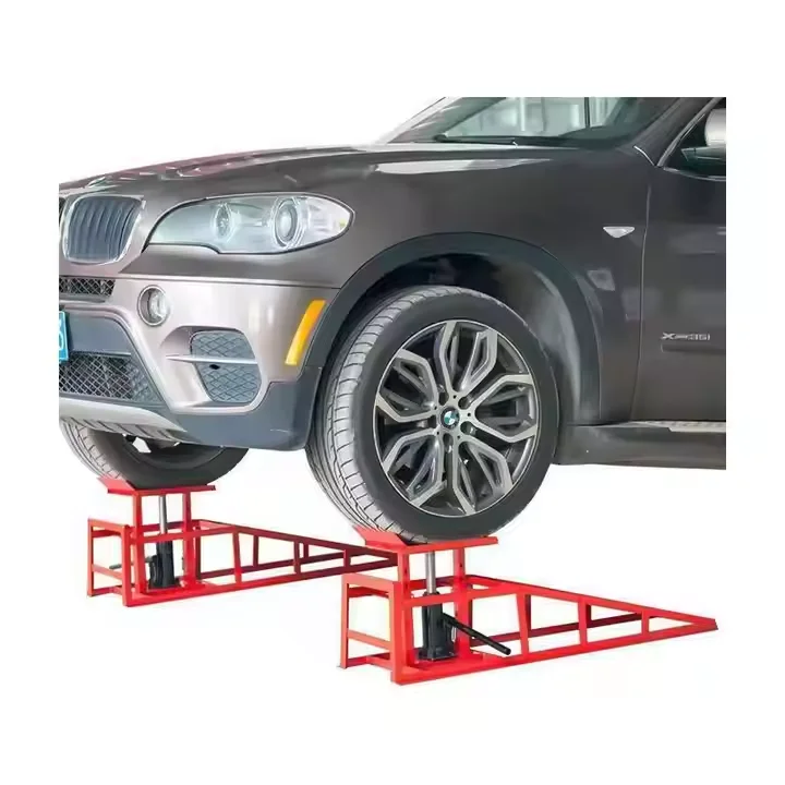 A Pair 5 Ton Steel Vehicle Lift Ramp CE 5T Adjustable Hydraulic Car Ramps For Repair Lifting Equipment Vehicle Tool