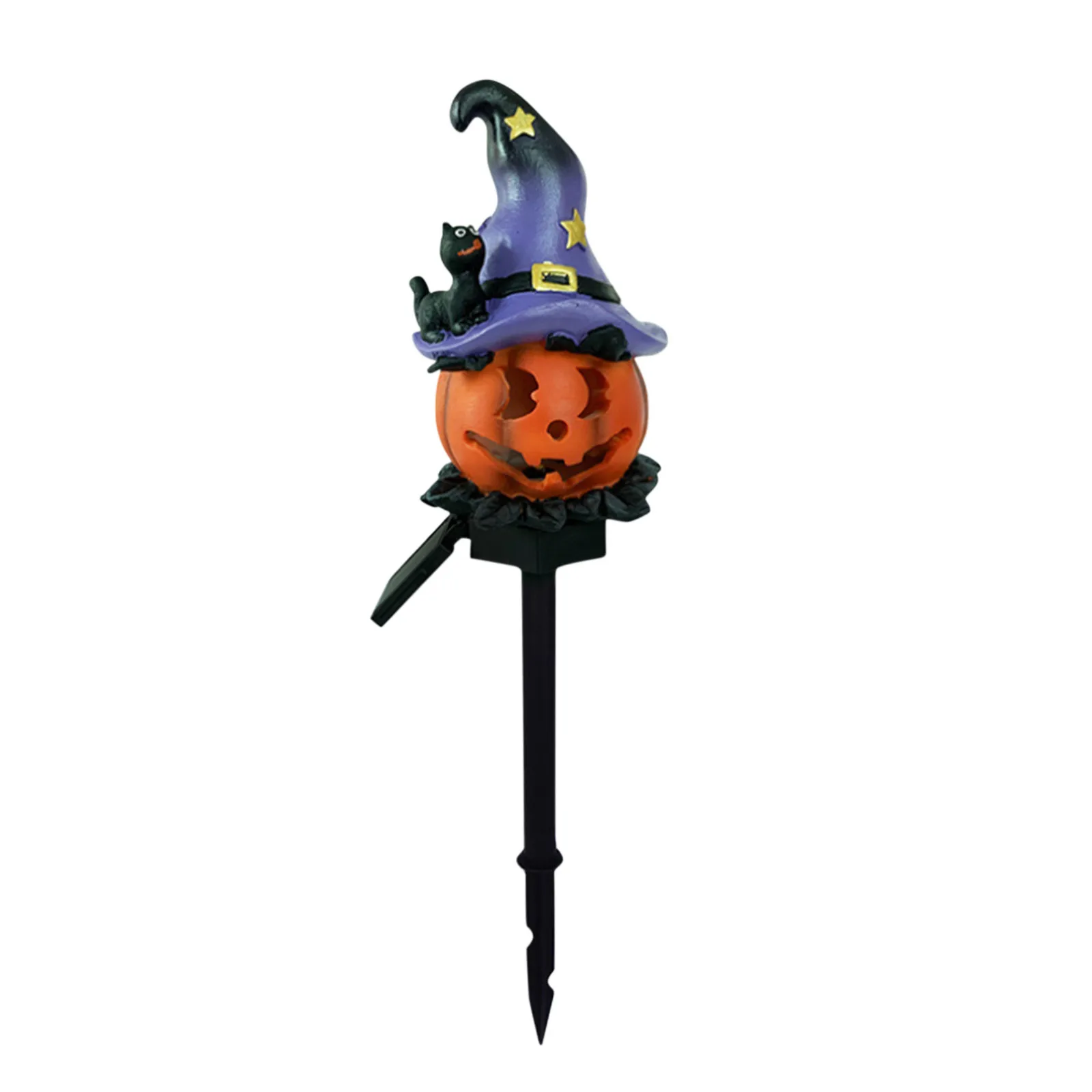 Halloween Solar Pumpkin Stake Light Trending Witch Hat Jack O Lantern Bestseller Waterproof Pathwa Lamp Top Seller Garden Decor