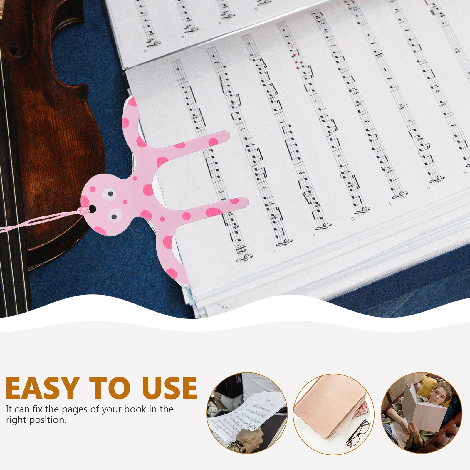 

3 Pcs Piano Score Clip Music Stand Clips Korean Version Bookmark Page Holder Metal Iron