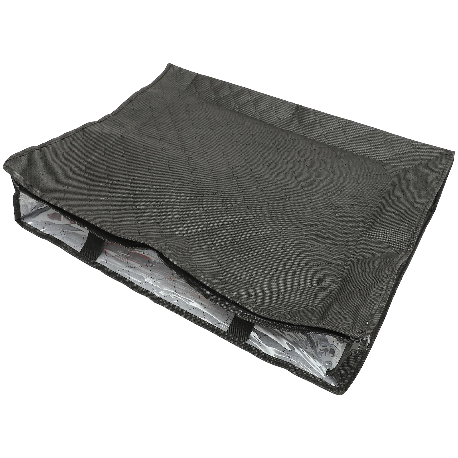 

Non woven Clothes Case Dust Quilts Bag proof Under Bed Storage Box Quilts Bag Bin Foldable Large Capacity Black
