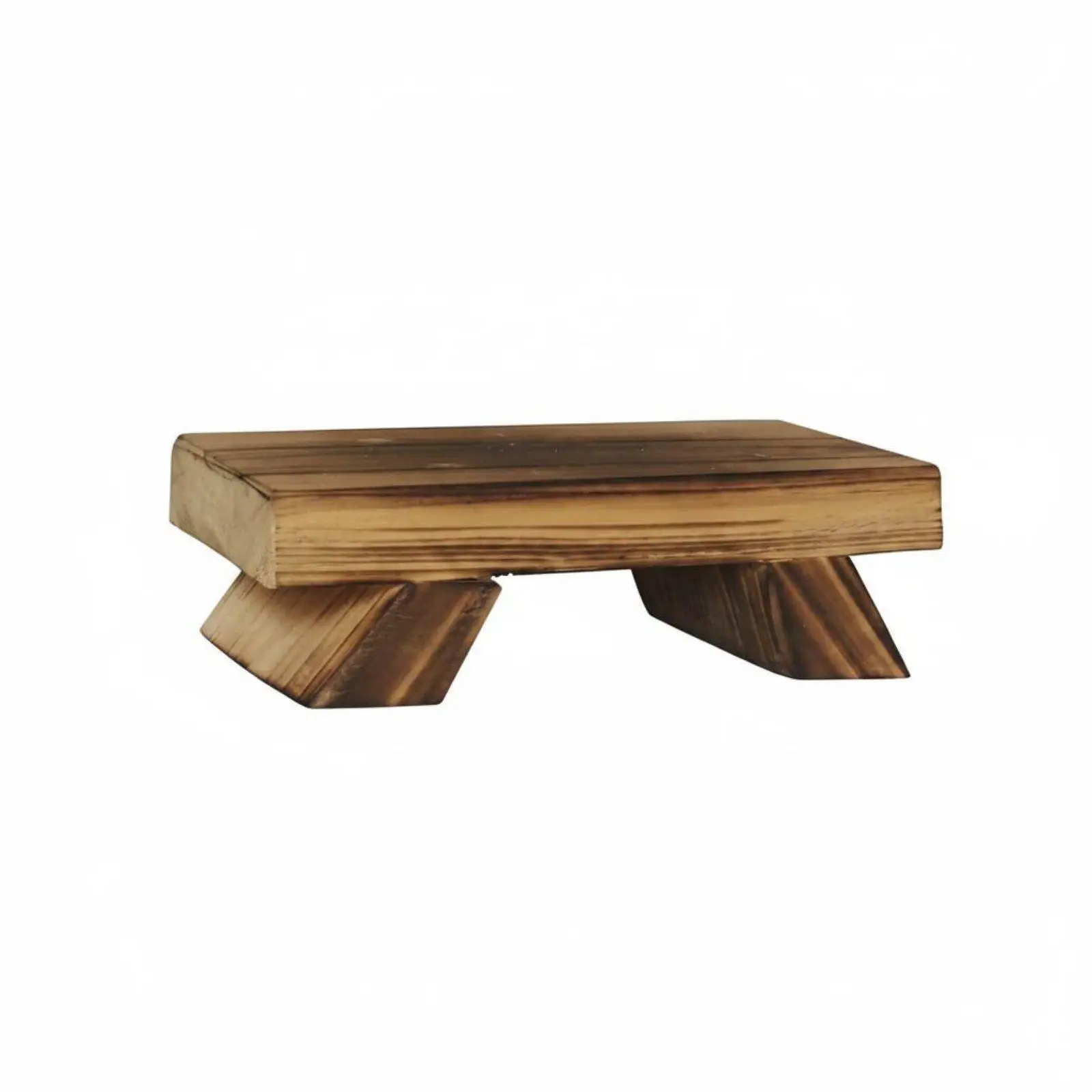 Wooden Mini Stool for Balcony Plant Stand Base Riser for Decor Bottles Farmhouse Countertop Accent