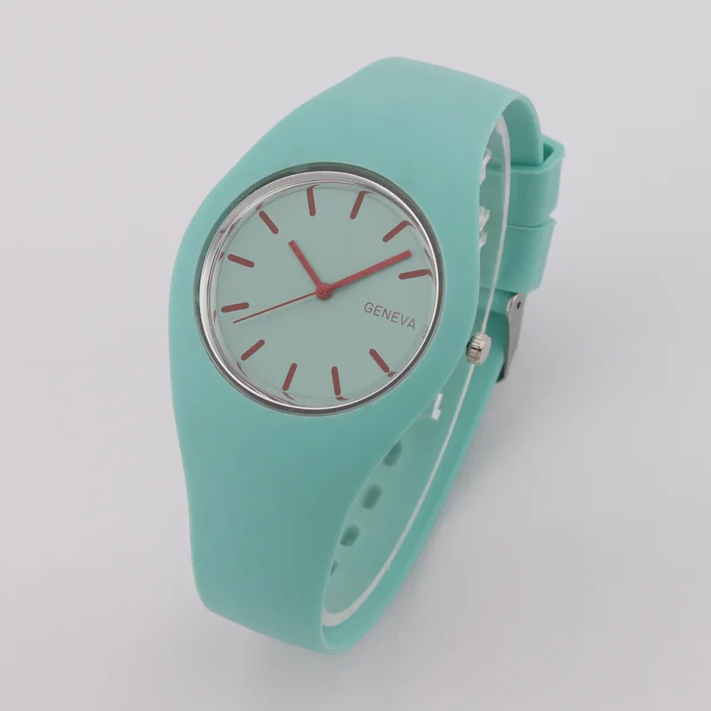 Fashion Trend Candy Color Silicone Strap Women's Quartz Watch And Students